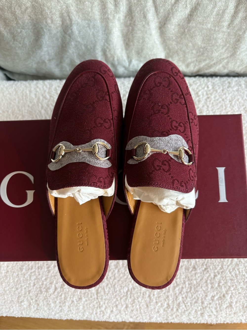 Gucci Princetown GG Canvas Loafer Mules